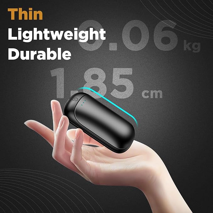 2 Pack Hand Warmers Rechargeable, Portable Electric Hand Warmers Reusable, USB 2 in 1 Handwarmers, Outdoor/Indoor/Warm Gifts for Men Women Kids